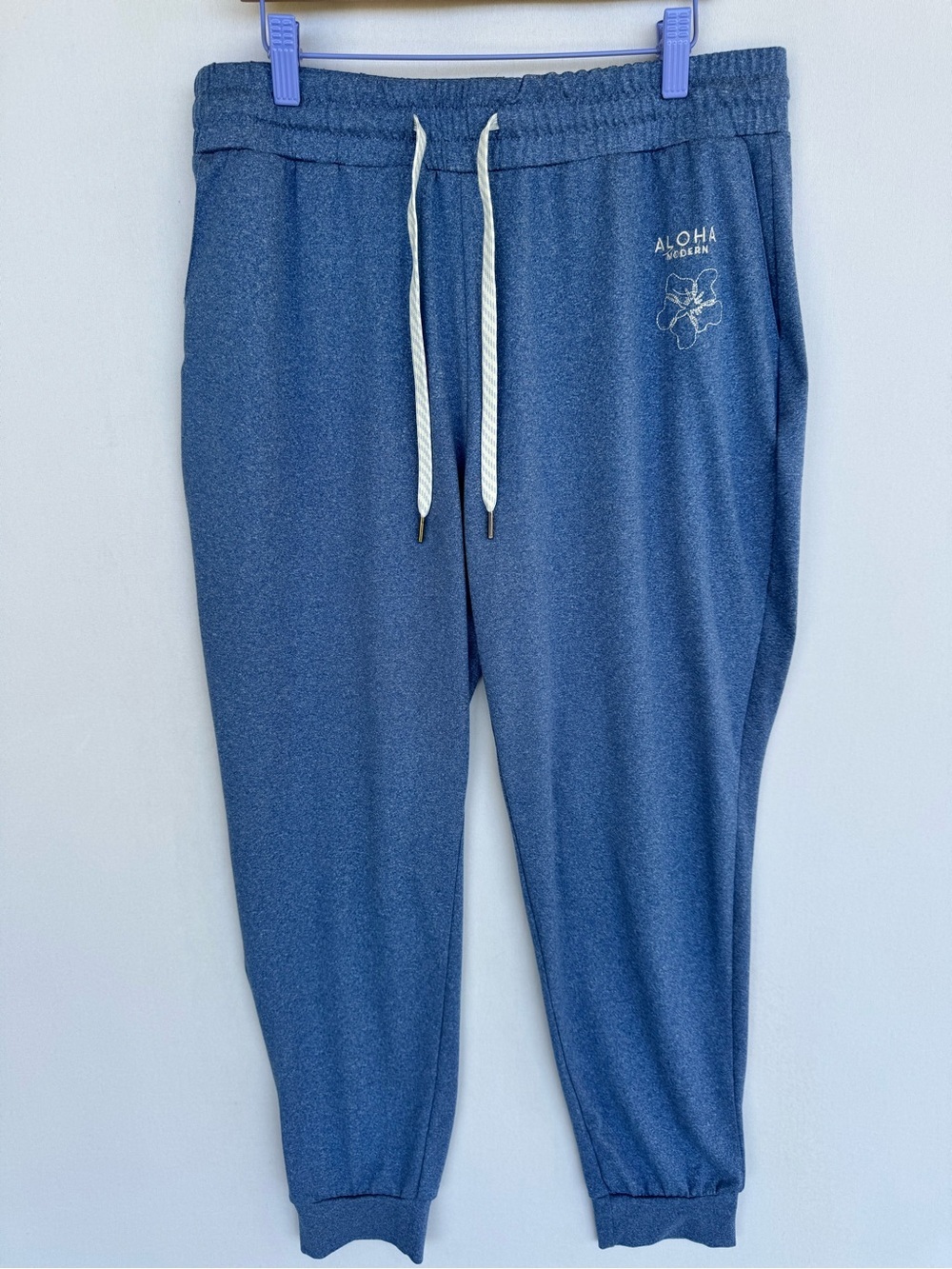 ALOHA Modern Denim-Blue Elastic Waist Joggers